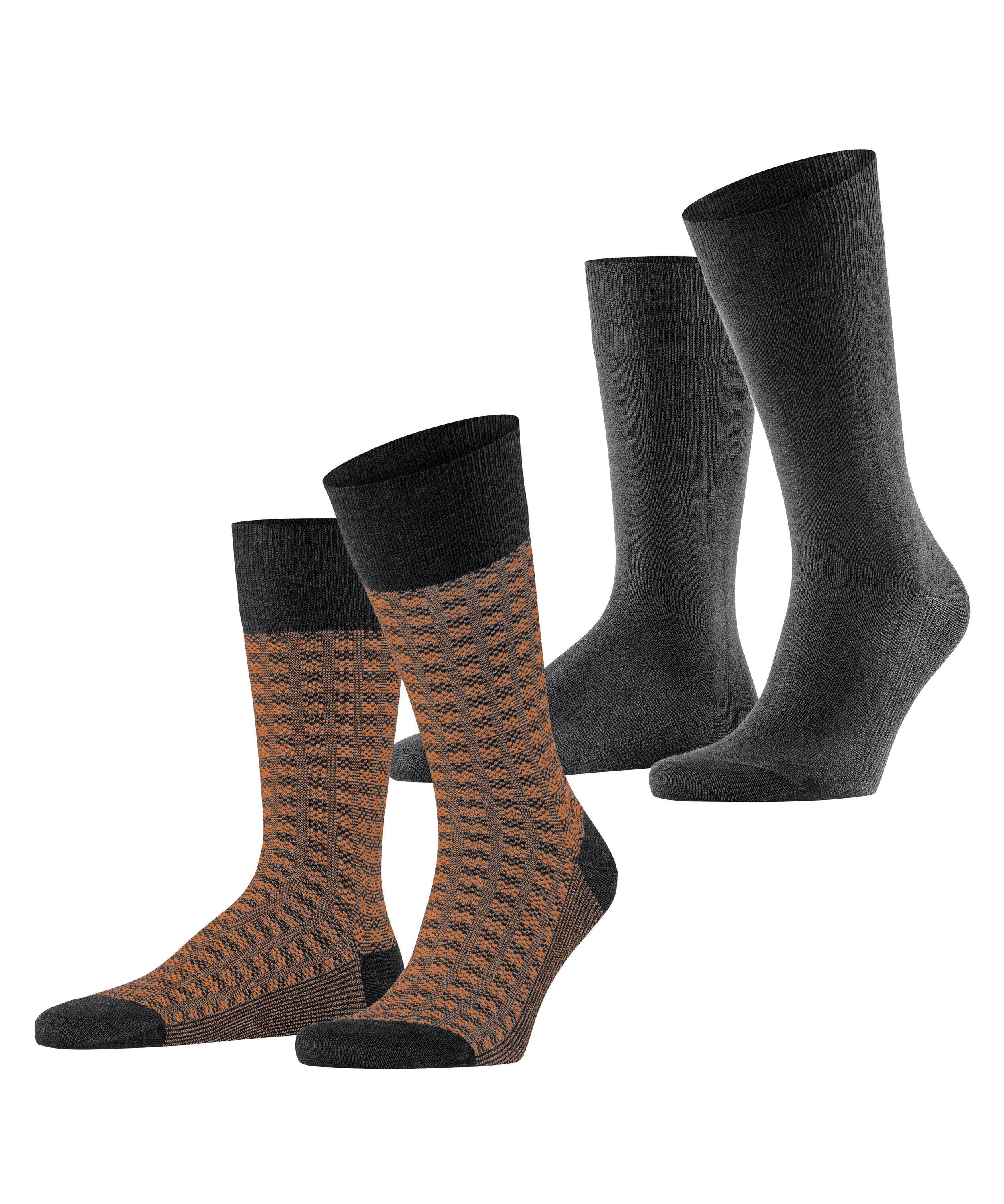 ESPRIT Houndstooth SO  2-Pack Socken Herren - anthra.mel (3081)
