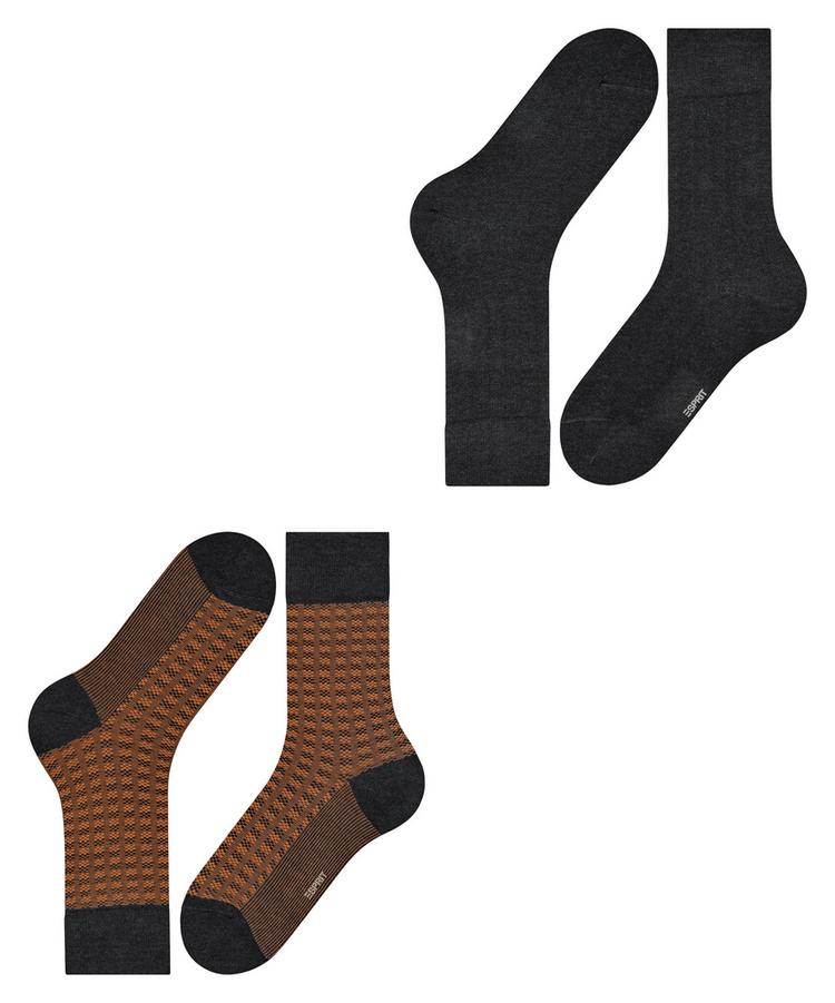 ESPRIT ESPRIT Houndstooth SO  2-Pack Socken Herren - anthra.mel (3081) - 2 | SportScheck