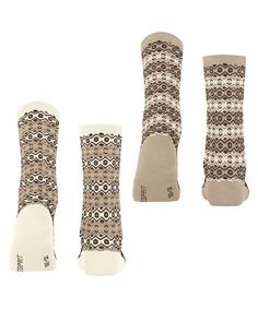 Rückansicht von ESPRIT Scandinavian SO  2-Pack Freizeitsocken Damen sortiment (0010)