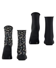 Rückansicht von ESPRIT Art Pattern  2-Pack Freizeitsocken Damen black (3000)