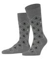 Burlington Christmas Tree SO Socken Herren - light greymel. (3390)