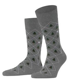 Burlington Christmas Tree SO Freizeitsocken Herren light greymel. (3390)