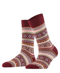 Burlington Fair Isle Delight SO Freizeitsocken Damen claret (8435)