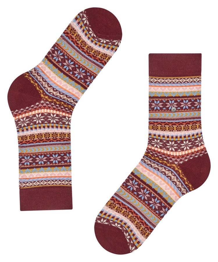 Burlington Burlington Fair Isle Delight SO Socken Damen - claret (8435) - 2 | SportScheck