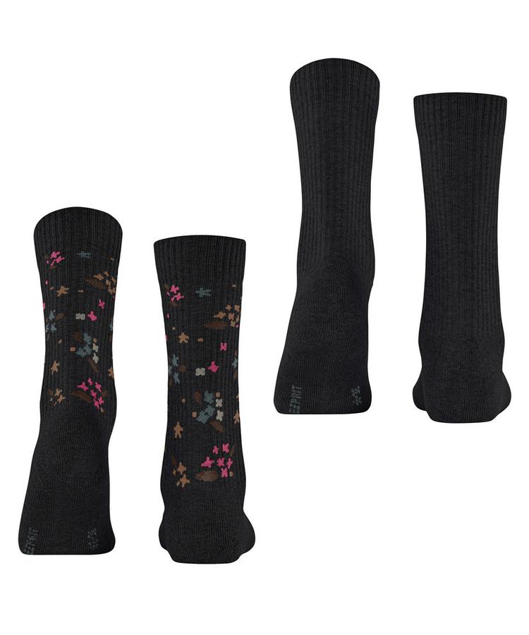 ESPRIT ESPRIT Flower Rib SO  2-Pack Socken Damen - black (3000) - 0 | SportScheck