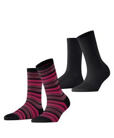 ESPRIT College Stripe 2-Pack Freizeitsocken Damen black (3000)