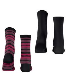 Rückansicht von ESPRIT College Stripe 2-Pack Freizeitsocken Damen black (3000)