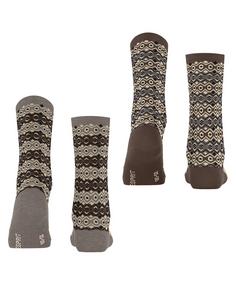 Rückansicht von ESPRIT Scandinavian SO  2-Pack Freizeitsocken Damen sortiment (0020)