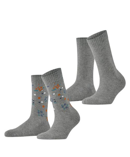 ESPRIT Flower Rib SO  2-Pack Socken Damen