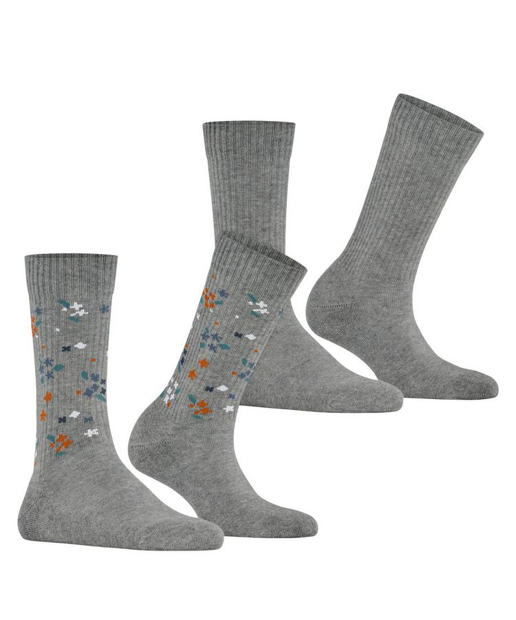 ESPRIT ESPRIT Flower Rib SO  2-Pack Socken Damen - light grey (3400) - 0 | SportScheck