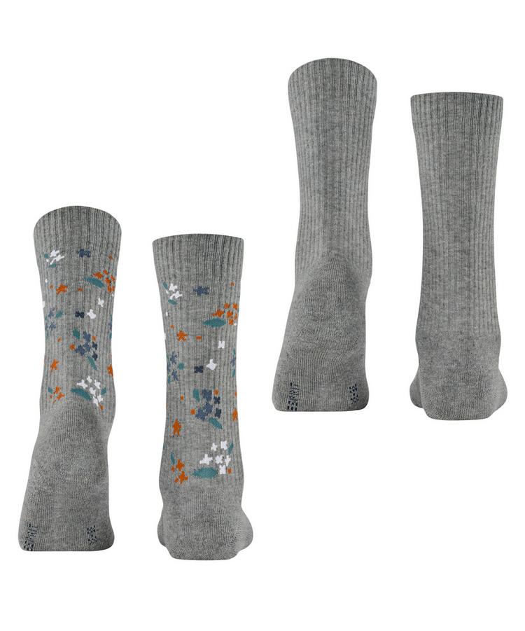 ESPRIT ESPRIT Flower Rib SO  2-Pack Socken Damen - light grey (3400) - 0 | SportScheck