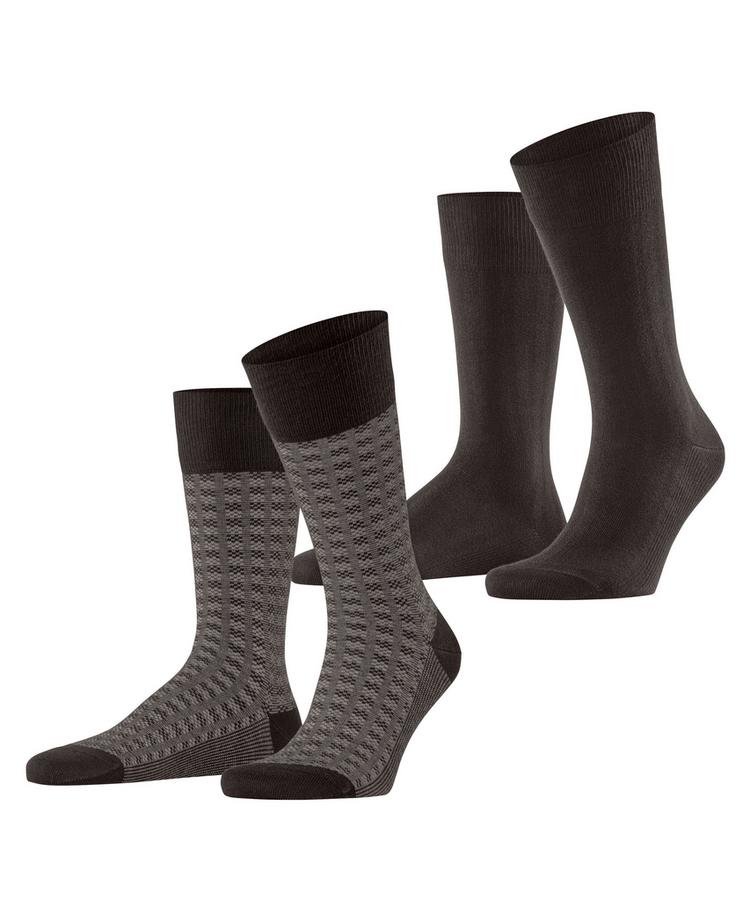 ESPRIT ESPRIT Houndstooth SO  2-Pack Socken Herren - dark brown (5233) - 0 | SportScheck