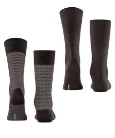 Rückansicht von ESPRIT Houndstooth SO  2-Pack Freizeitsocken Herren dark brown (5233)