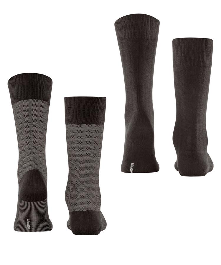 ESPRIT ESPRIT Houndstooth SO  2-Pack Socken Herren - dark brown (5233) - 0 | SportScheck