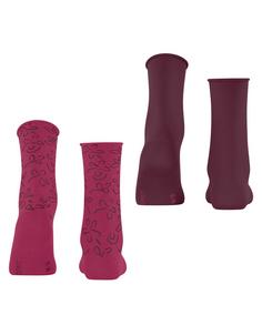 Rückansicht von ESPRIT Flower Lines  2-Pack Freizeitsocken Damen sortiment (0030)