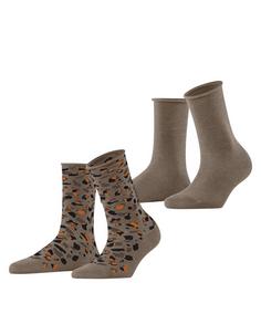 ESPRIT Art Pattern  2-Pack Freizeitsocken Damen nutmeg mel (5410)