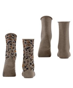 Rückansicht von ESPRIT Art Pattern  2-Pack Freizeitsocken Damen nutmeg mel (5410)