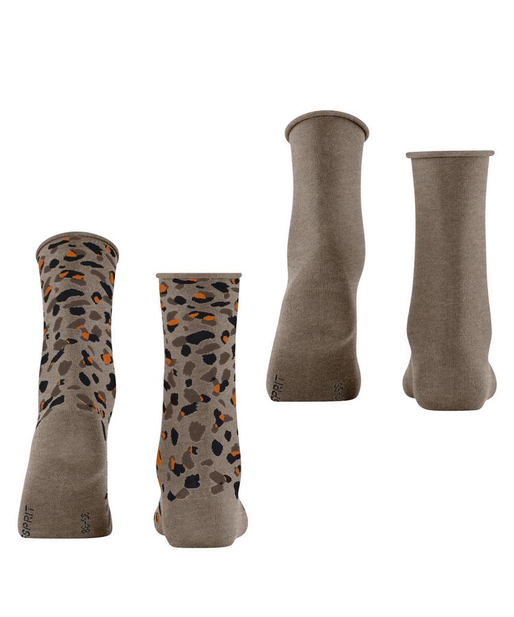 ESPRIT ESPRIT Art Pattern  2-Pack Socken Damen - nutmeg mel (5410) - 0 | SportScheck