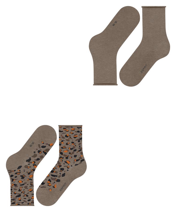ESPRIT ESPRIT Art Pattern  2-Pack Socken Damen - nutmeg mel (5410) - 2 | SportScheck