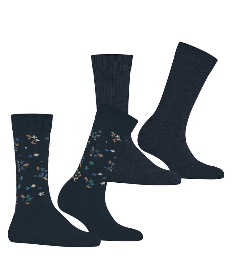 ESPRIT ESPRIT Flower Rib SO  2-Pack Socken Damen - marine (6120) - 0 | SportScheck