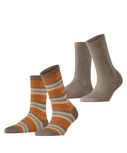 ESPRIT College Stripe 2-Pack Socken Damen