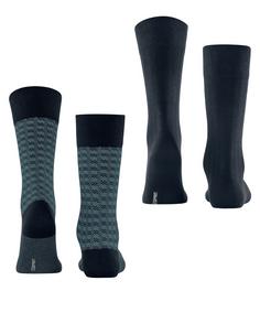 Rückansicht von ESPRIT Houndstooth SO  2-Pack Freizeitsocken Herren marine (6120)