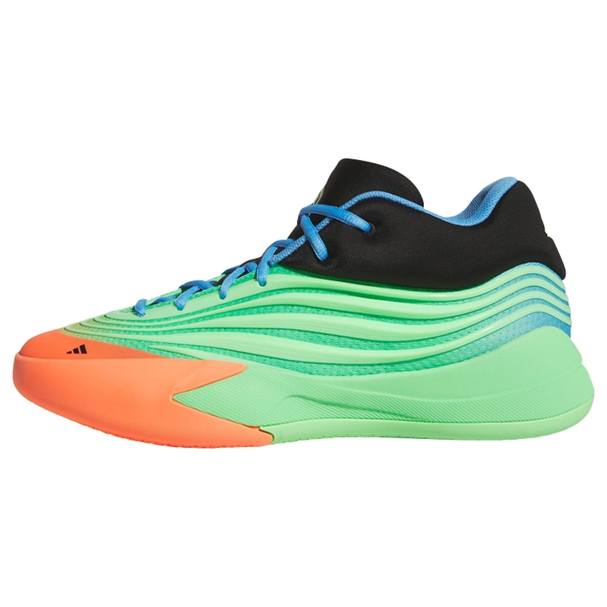 adidas Dame X Schuh Basketballschuhe - Lime Burst / Signal Coral / Blue Burst
