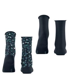 Rückansicht von ESPRIT Art Pattern  2-Pack Freizeitsocken Damen marine (6120)