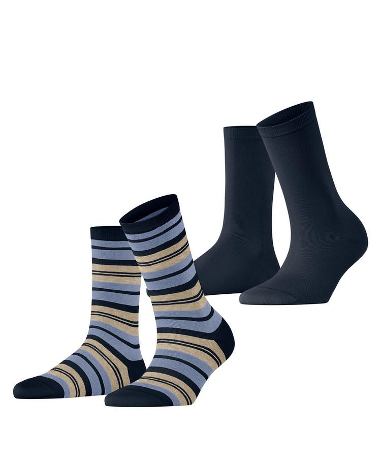 ESPRIT ESPRIT College Stripe 2-Pack Socken Damen - marine (6120) - 0 | SportScheck