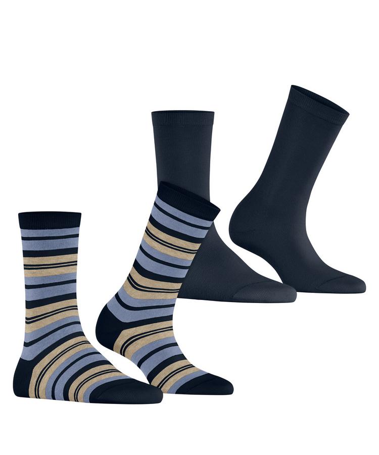 ESPRIT ESPRIT College Stripe 2-Pack Socken Damen - marine (6120) - 0 | SportScheck