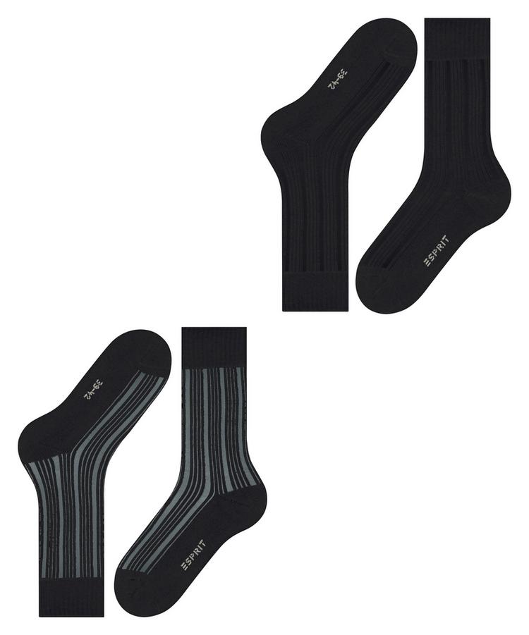 ESPRIT ESPRIT Plush Rib SO  2-Pack Socken Herren - black (3000) - 2 | SportScheck