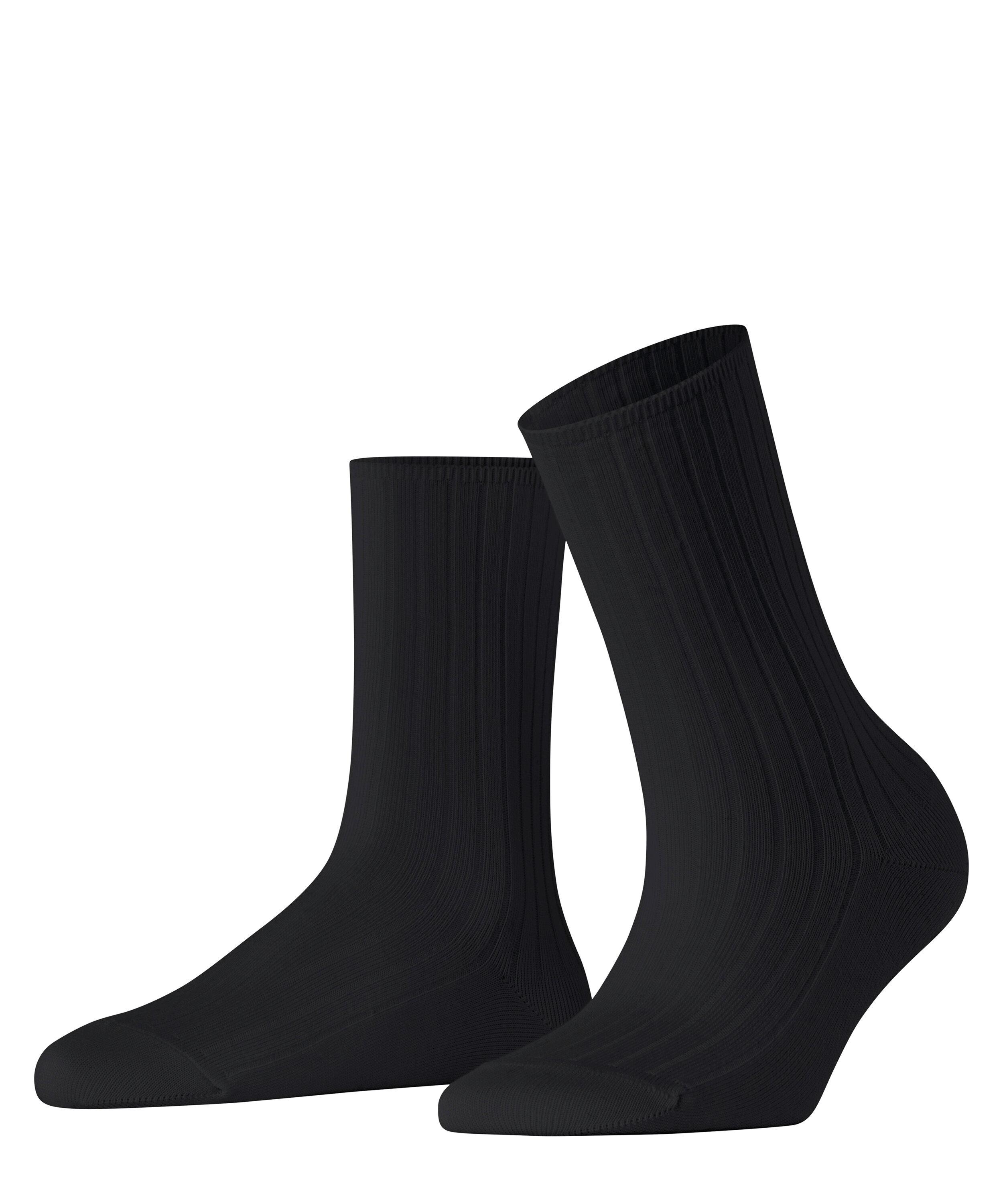 Falke Cotton Rib SO Socken Damen - black (3000)