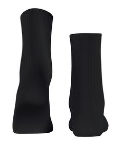 Rückansicht von Falke Cotton Rib SO Freizeitsocken Damen black (3000)
