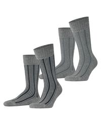 ESPRIT Plush Rib SO  2-Pack Socken Herren - light greymel. (3390)