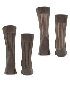 Rückansicht von ESPRIT Plush Rib SO  2-Pack Freizeitsocken Herren taupe mel. (4045)