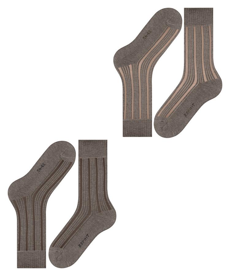 ESPRIT ESPRIT Plush Rib SO  2-Pack Socken Herren - taupe mel. (4045) - 2 | SportScheck