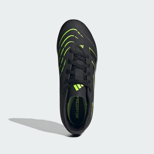 Rückansicht von adidas Predator Club Kids FG/MG Fußballschuh Fußballschuhe Kinder Core Black / Carbon / Lucid Lemon