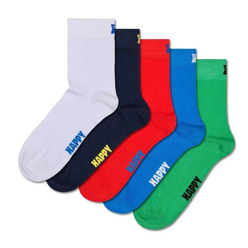 Rückansicht von Happy Socks Socken Freizeitsocken Weiß/Schwarz/Rot/Blau/Grün