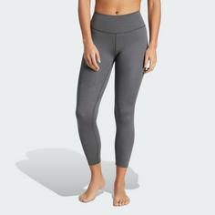 Rückansicht von adidas All Me 7/8-Leggings Leggings Damen Dark Grey Heather