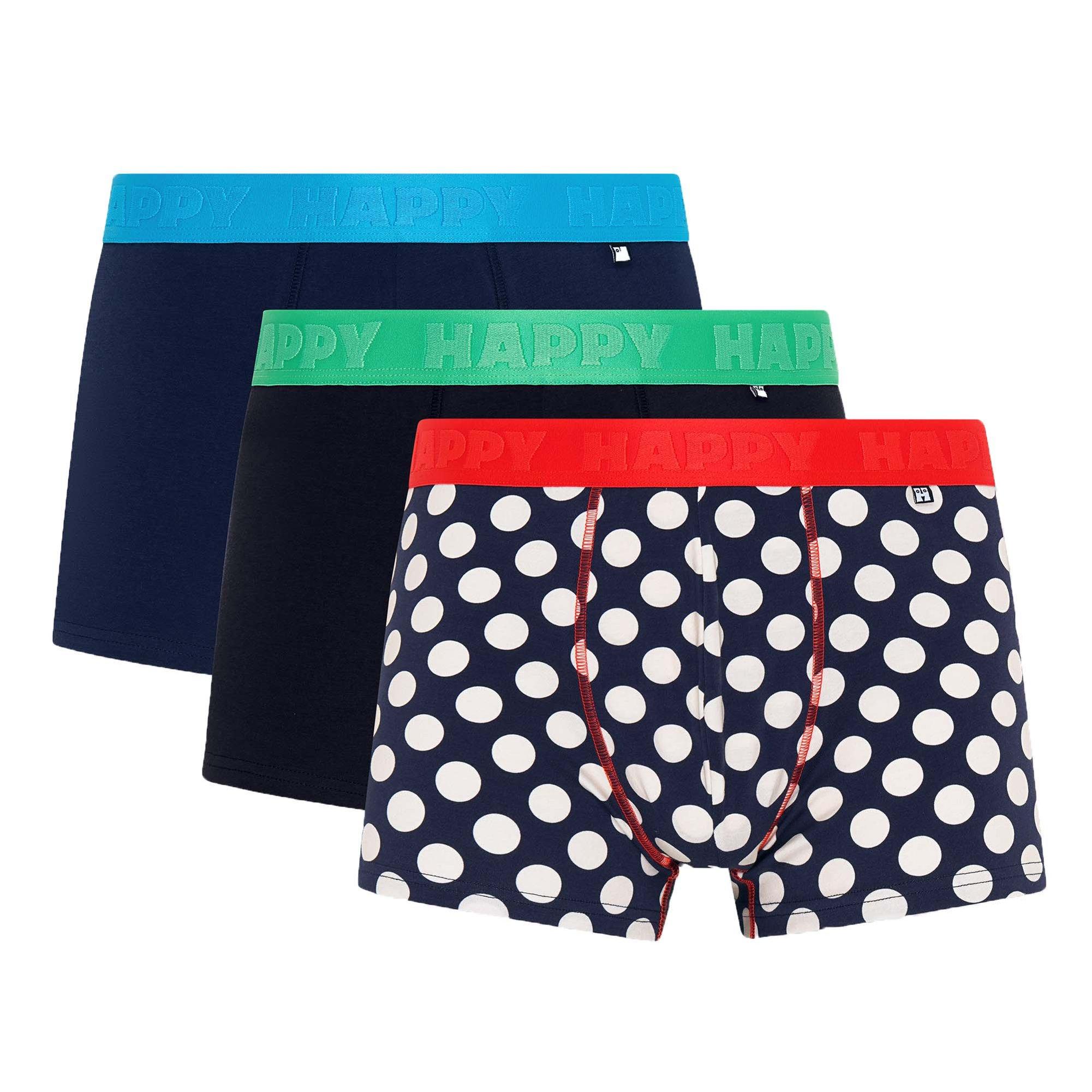 Happy Socks Boxershort Unterhose Herren - Navy Big Dot