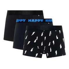 Happy Socks Boxershort Hipster Herren Black and White