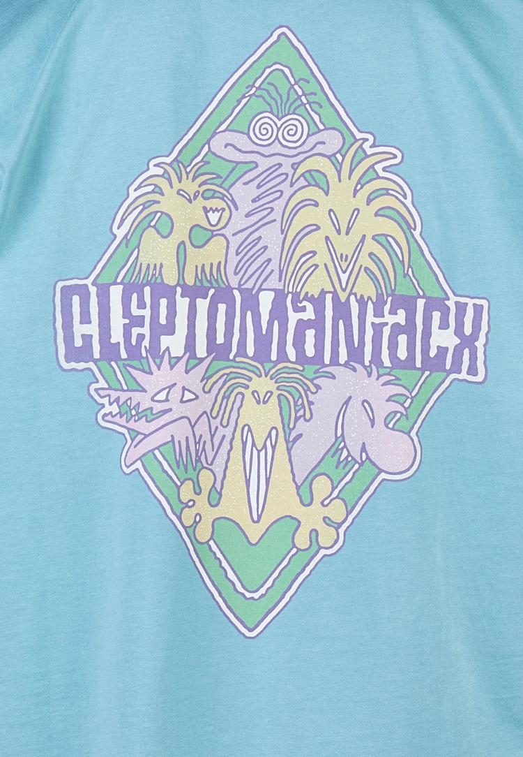 Cleptomanicx Cleptomanicx Maniacx Printshirt Herren - Milky Blue - 2 | SportScheck