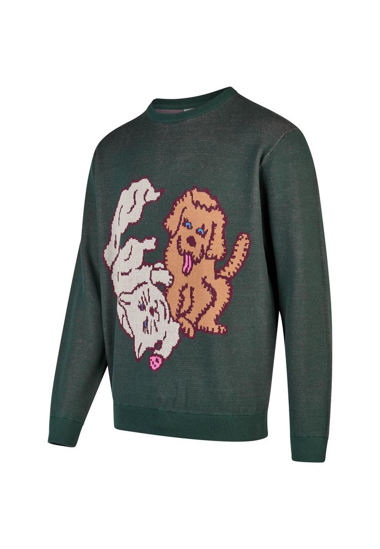 Cleptomanicx Cleptomanicx Cat & Dog Strickpullover Herren - Magical Forest - 0 | SportScheck