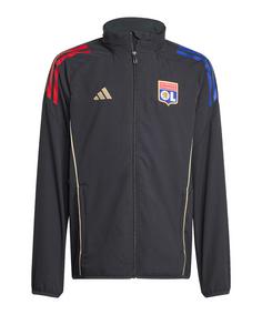 adidas Olympique Lyon Präsentationsjacke Kids Trainingsjacke Kinder grau