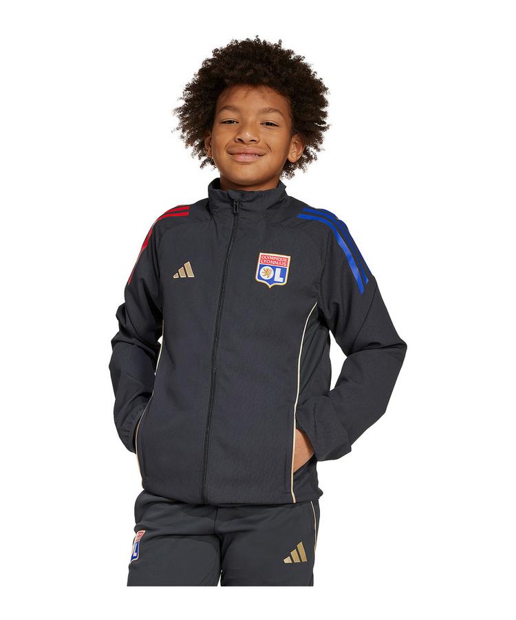 adidas adidas Olympique Lyon Pr&auml;sentationsjacke Kids Trainingsjacke Kinder - grau - 0 | SportScheck