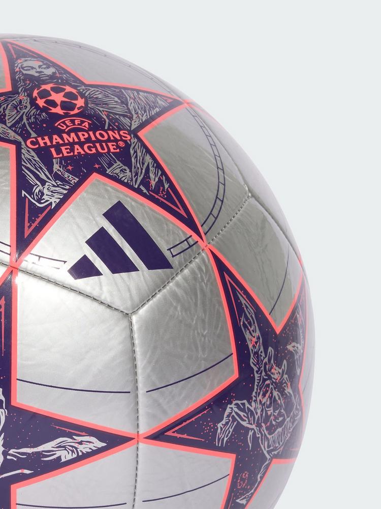 adidas adidas UCL Club 25/26 League Stage Ball Fu&szlig;ball - Silver Metallic / Dark Purple / Turbo - 1 | SportScheck