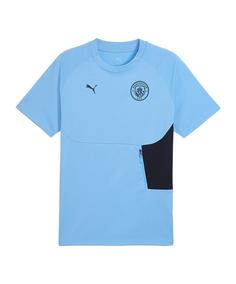 PUMA Manchester City Pumatech Pocket T-Shirt Fanshirt Herren blau