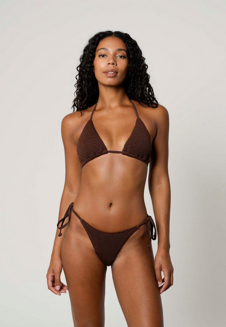 Moda Minx Moda Minx Scrunch Tie Side Bikini Bottom Bikini Hose Damen - Coffee - 0 | SportScheck