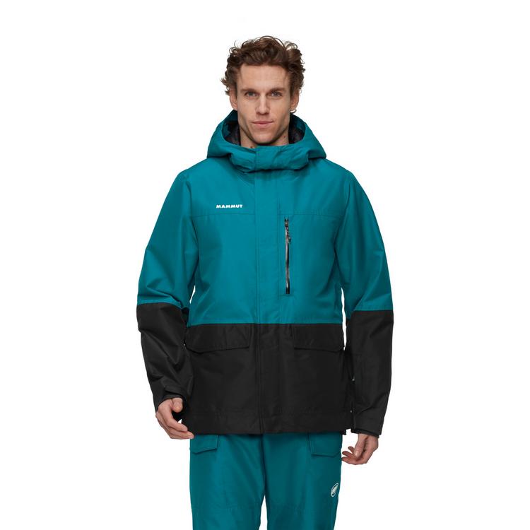 Mammut Mammut Fall Line HS Hooded Hardshelljacke Herren - deep teal-black - 0 | SportScheck