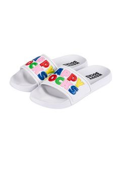 Happy Socks Logo Slider Zehentrenner weiß